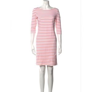 NWT SAINT JAMES Propriano Coral and White Striped Dress